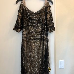 Ralph Lauren gold sequin dress